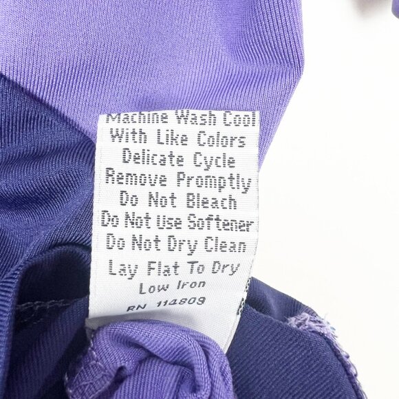 GG Blue Top Womens L Purple Blue White Yellow Colorblock Golf Tennis Pickle Ball - Picture 7 of 13